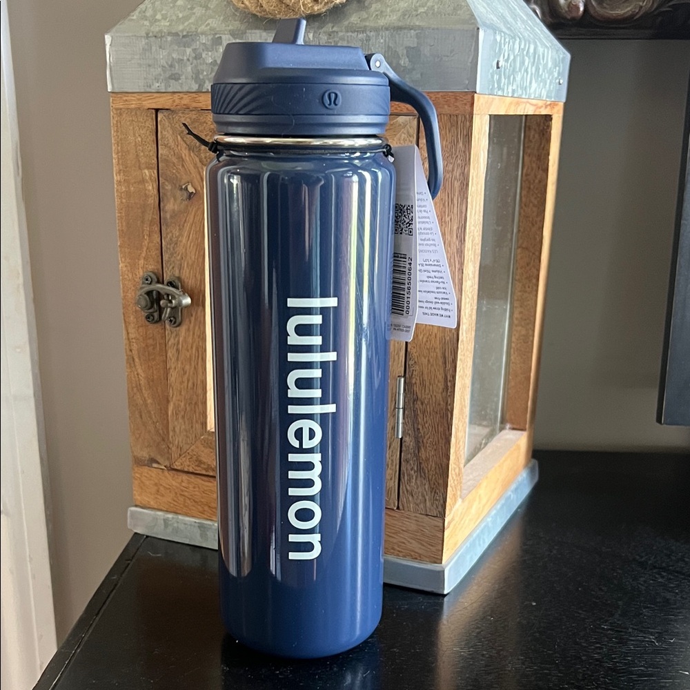 Lululemon Athletica Navy Blue Water Bottle
